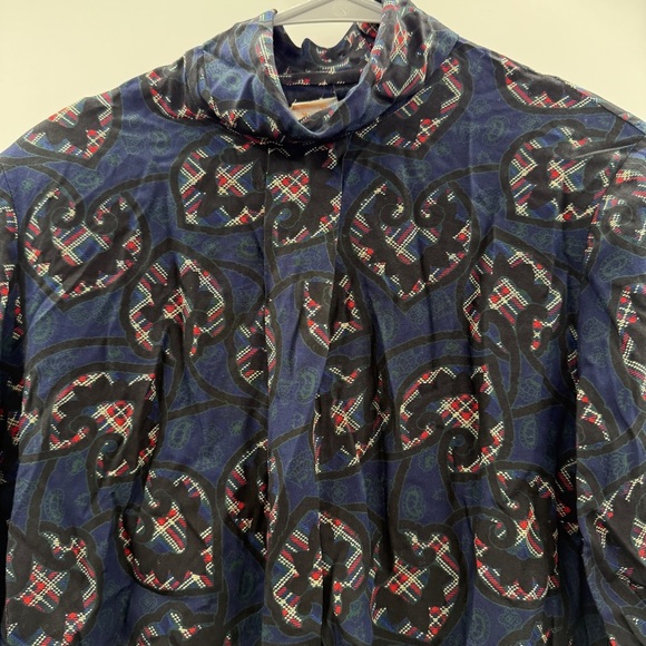 Vintage Pendleton Country Sophisticates Blue Geometric Print Long‎ Sleeve Top 10 - Picture 2 of 9